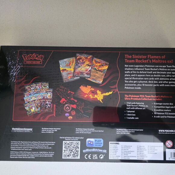 Pokémon Team Rocket's Moltres ex UPC Ultra Premium Collection Pokemon - NEW - Picture 5 of 6